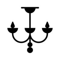 Chandelier ico creatively designed in glyph style vector