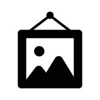 Hanging painting icon designed in glyph style vector