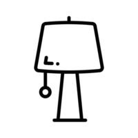 A well designed outline style icon depicting table lam vector