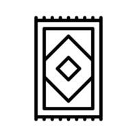 Ready to use outline style icon of floor rug vector