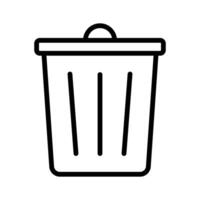 Have a look at this trendy line style icon of trash can vector