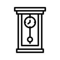 A modern line style icon of hanging wall clock vector