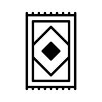 Ready to use outline style icon of floor rug. vector