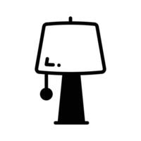 A well designed outline style icon depicting table lam. vector