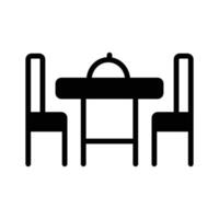 A well designed outline style icon of dining table. vector