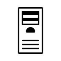 A modern line style icon showing floor ac. vector