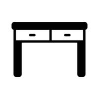 Easy to edit line style icon showing wooden console. vector