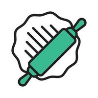 Check out our premium line icon of rolling dough vector