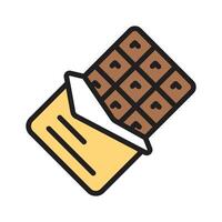 Chocolate bar icon creatively designed in outline style vector