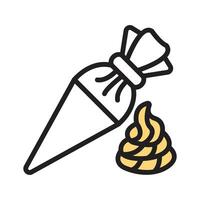 Easy to use line style icon of cake piping bag vector