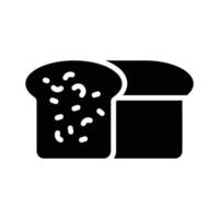 Have a look at this glyph style icon whole bread vector