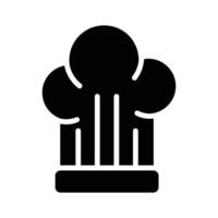 Easy to edit glyph style icon of chef hat vector