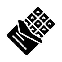 Chocolate bar icon creatively designed in glyph style vector
