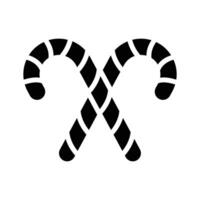 Easy to use glyph icon of christmas candy canes vector