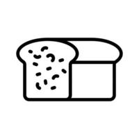 Have a look at this outline style icon whole bread. vector