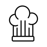 Easy to edit linear style icon of chef hat. vector