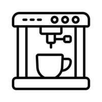 Ready to use line style icon of coffee machine. vector