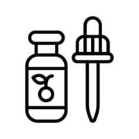 Easy to use line style icon of food essence dropper. vector