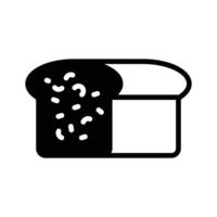 Have a look at this glyph style icon whole bread. vector