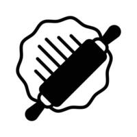 Check out our premium glyph icon of rolling dough. vector