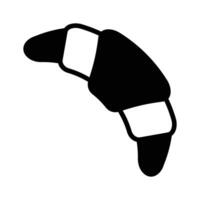A handy icon of croissant designed in glyph style. vector