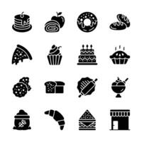 Check out modern set of bakery and confectionery glyph icons, vector