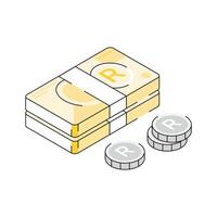 African rand icon creatively designed in isometric style vector