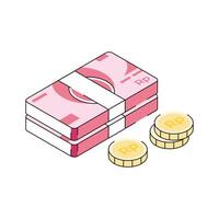 Indonesian rupiah isometric icon, easy to edit vector