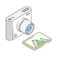 Ready to use isometric icon of photography art vector