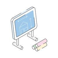 Get a glimpse of this premium isometric icon showing home architecture vector