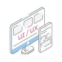 Responsive design icon crafted in isometric style vector