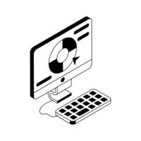 A well designed isometric icon of colour wheel. vector