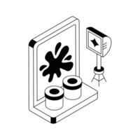 Have a look at this isometric icon denoting art studio. vector