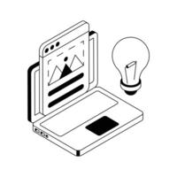 Check out modern isometric icon showing design idea. vector