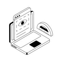 Get this trendy isometric icon of web monitoring. vector