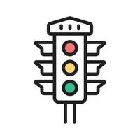 A handy icon of traffic signal designed in outline style vector
