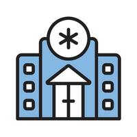 Get a sight of this captivating line icon showing hospital building vector
