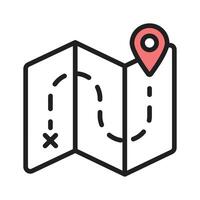 Grab this visually engaging line icon of location map vector