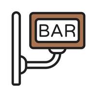 Creatively designed line icon showing bar sign vector