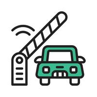 Latest icon of car checkpoint designed in outline style vector
