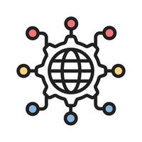 Easy to edit outline style icon showing smart network vector