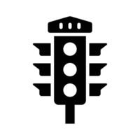 A handy icon of traffic signal designed in glyph style vector