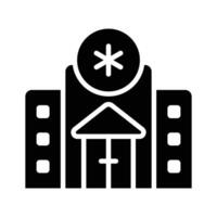 Get a sight of this captivating glyph icon showing hospital building vector