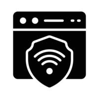 Website security icon designed in glyph style vector