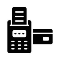 Check this modern glyph icon of pos payment system vector