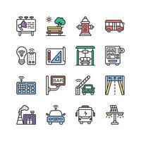 Modern Set of Smart Technology Outline Style Icons vector