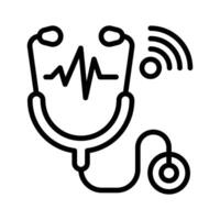 Check out our premium line style icon of online healthcare checkup. vector