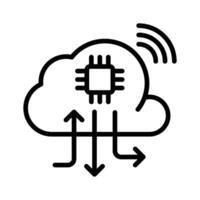 A well crafted line style icon of smart cloud. vector
