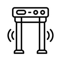 Get this amazing line icon of security gate. vector