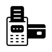 Check this modern glyph icon of pos payment system. vector